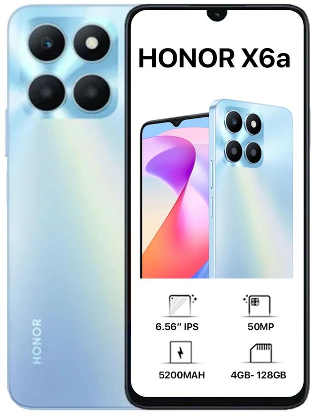 Honor X6a Dual Sim – 128GB, 4GB RAM, 4G - Dubai Phone