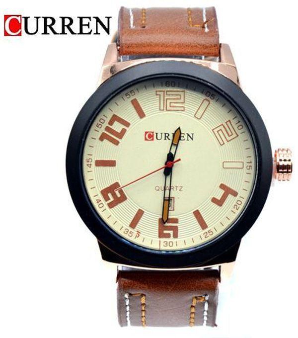 Curren CURREN C199 Leather Men Wristwatch-multicolor