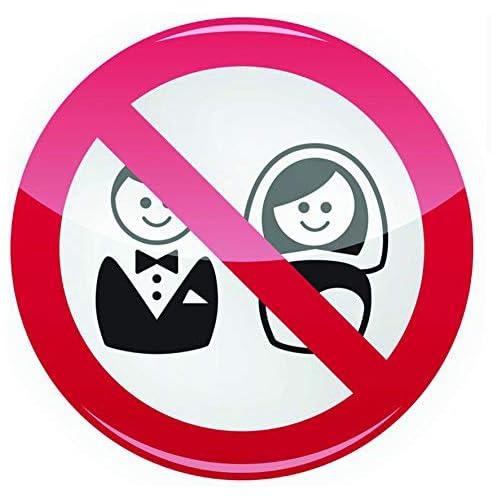 Solo E362 No Marriage Sign Car Sticker, 15 x 15 cm - Multi Color