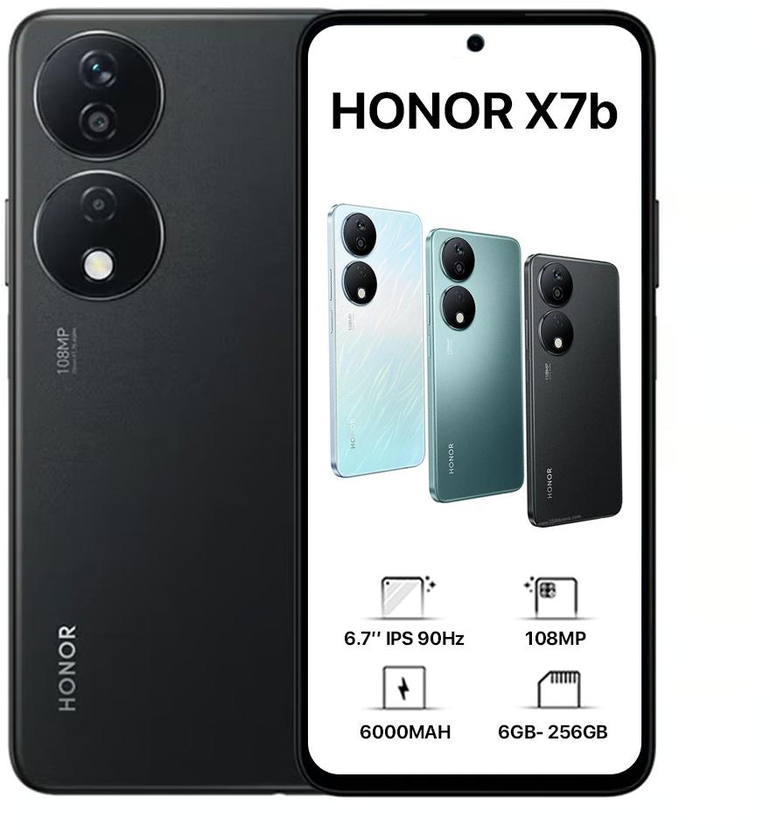 Honor X7b Dual Sim – 256GB, 6GB RAM, 4G - Dubai Phone