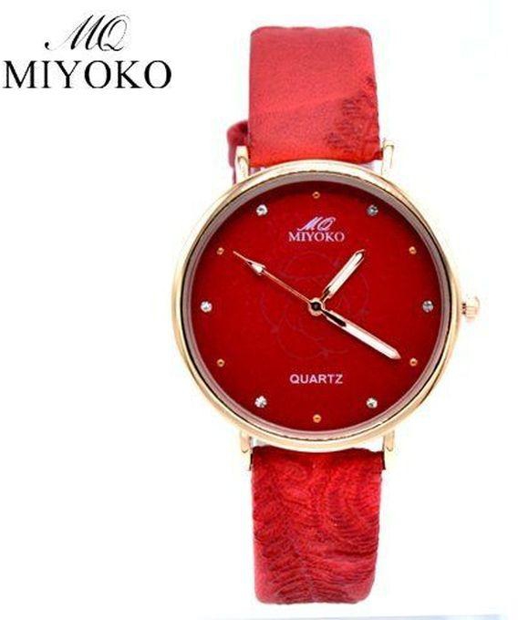 Miyoko Leather Watch -Multicolor