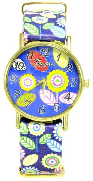 Geneva Leather Watch - For Women - Multicolor