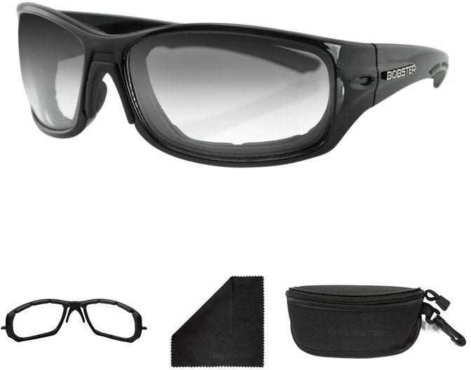 Bobster Rukus Gloss Black Frame Clear Photochromic