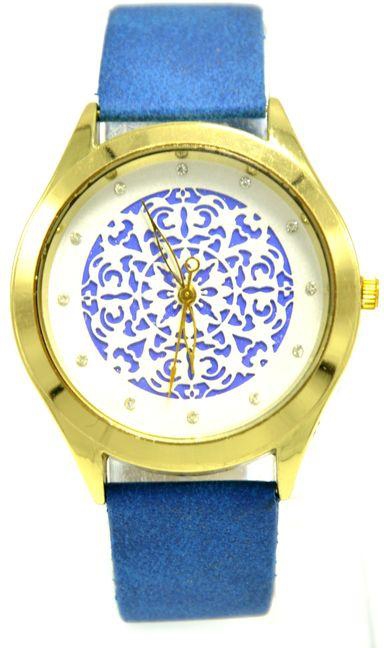 Leather Watch - For Women - Blue