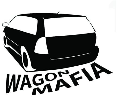 Solo E408 Wagon Mafia Car Sticker, 15 x 15 cm - Black and White