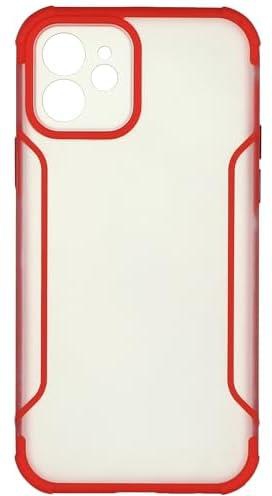 Generic Plastic Back Cover Protector With Strong Colorful Edges For Iphone 12 - Red Black