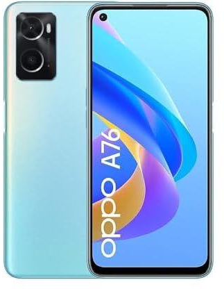 OPPO A76 Smartphone, Qualcomm Snapdragon 680, 6.56“ AMOLED 90Hz, 13MP+2MP rear camera, 8MP front camera, RAM 4GB + ROM 128GB, 5000mAh 33W Supervooc, [UK Version], Blue