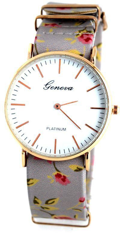 Geneva GLA-CO Leather Watch - Coffee Latte