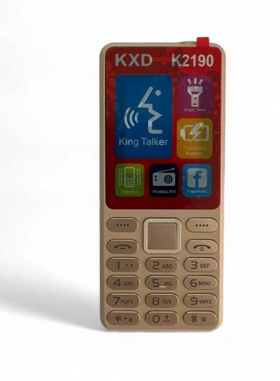 K2190 Dual Sim, 1.77 inches, 1000mAh battery, 2G - Gold/Black