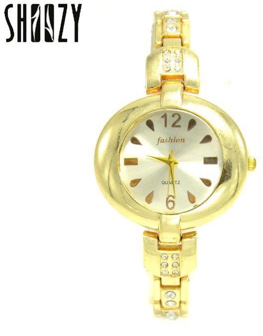 Stainless Steel Watch - For Women - Gold