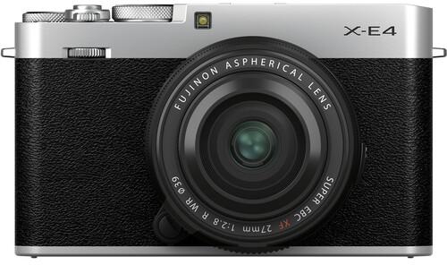 FUJIFILM X-E4 Mirrorless Camera with 27mm Lens (Silver)