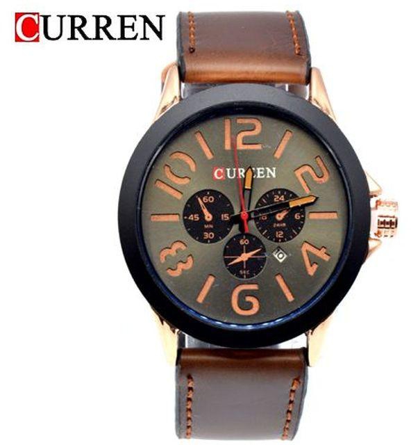 Curren CURREN C182 Leather Men Wristwatch-multicolor