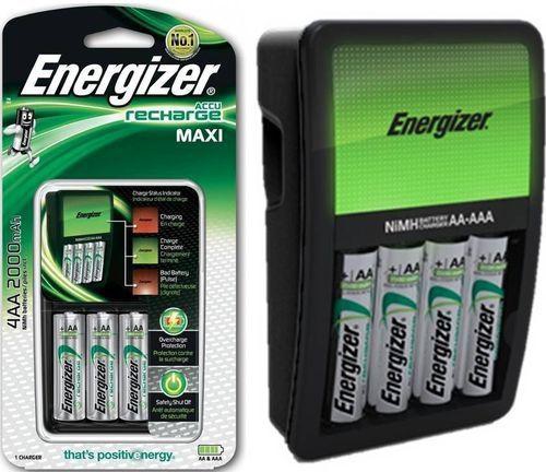 Energizer Accu Recharge Battery Charger With 4 AA Batteries