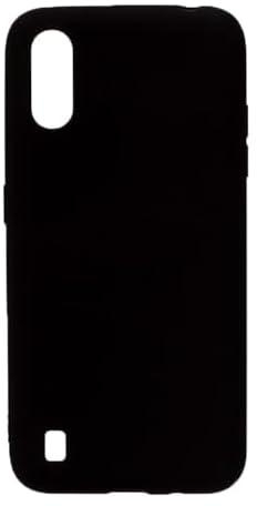 Generic Silicone back cover protector with plain design for samsung galaxy a01 - black