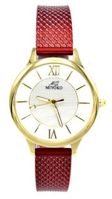 Miyoko Miyoko Leather Watch - Gold/Red