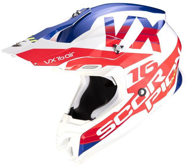 Scorpion VX-16 Air X Turn Off Road Helmet - White/Red