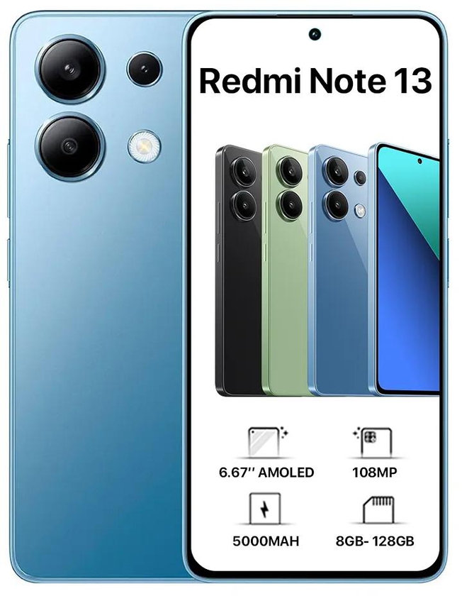 Xiaomi Redmi Note 13 Dual Sim – 128GB, 8GB Ram, 4G - Dubai Phone