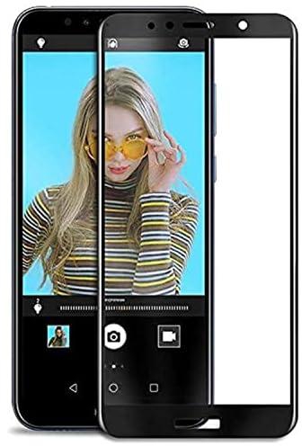 شاشة حماية من الزجاج المقوى عالية الجودة لموبايل هواوي Y6 برايم 2018، لون اسود