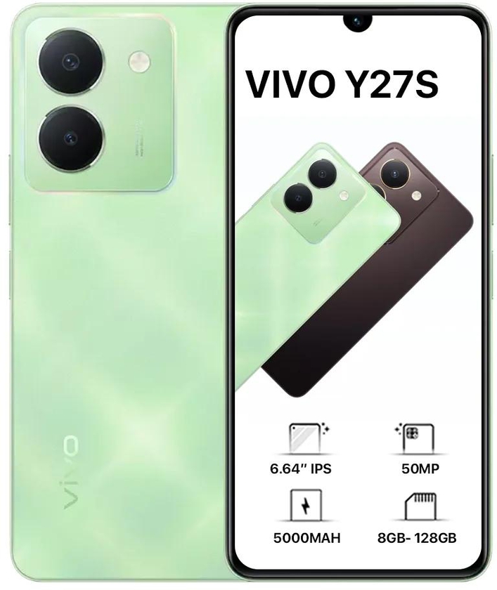 Vivo Y27s Dual Sim – 128GB, 8GB Ram, 4G - Dubai Phone