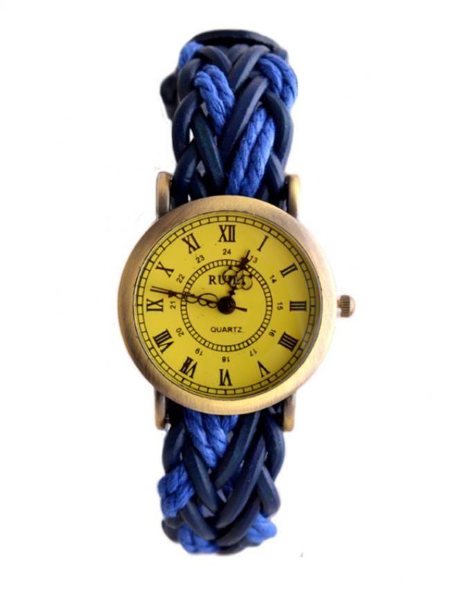 BLW-405 Braided Leather Watch - Blue