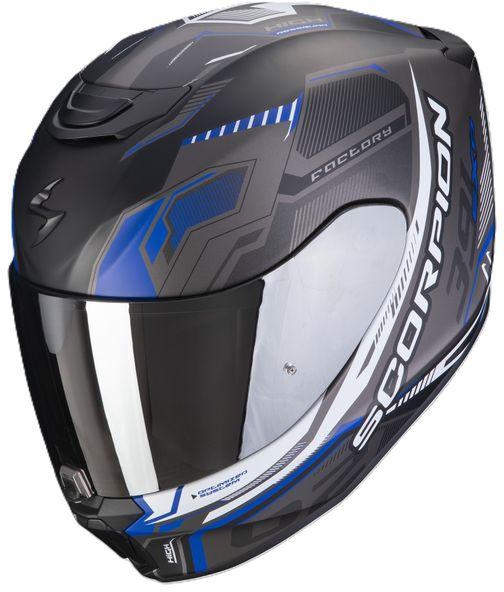 Scorpion EXO-391 Haut Full Face Helmet - Matte Black/Silver/Blue