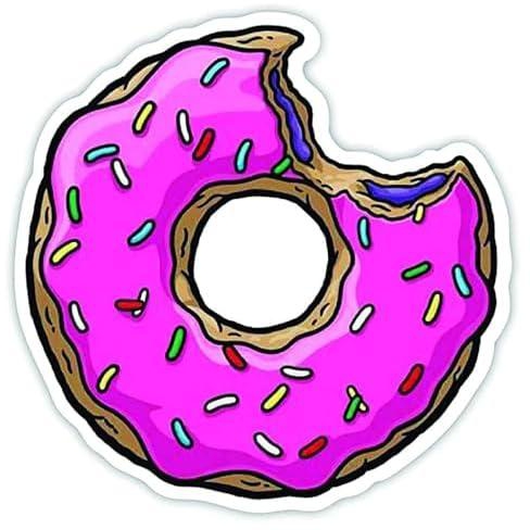 Solo E189 Donut Car Sticker, 15 x 15 cm - Multi Color