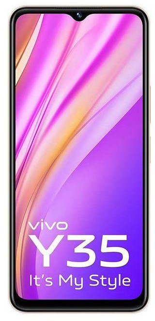 Vivo فيفو Y35 بشريحتي اتصال، 128 جيجا، 8 جيجا رام، الجيل الرابع، ذهبي