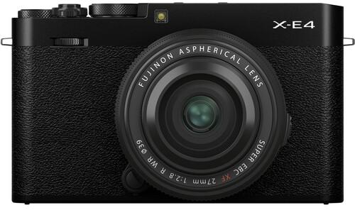 FUJIFILM X-E4 Mirrorless Digital Camera with XF 27mm f/2.8 R WR Lens (Black)