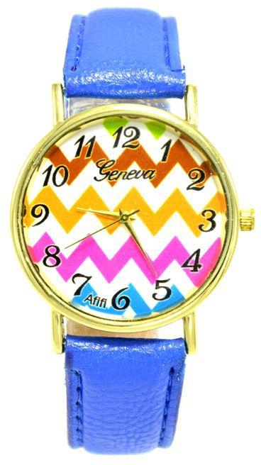 Geneva Leather Watch - For Women - Blue