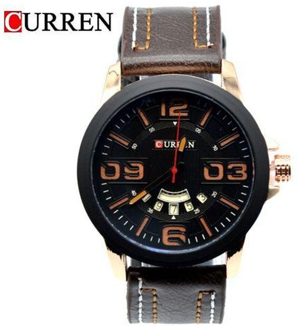 Curren CURREN C182 Leather Men Wristwatch-multicolor