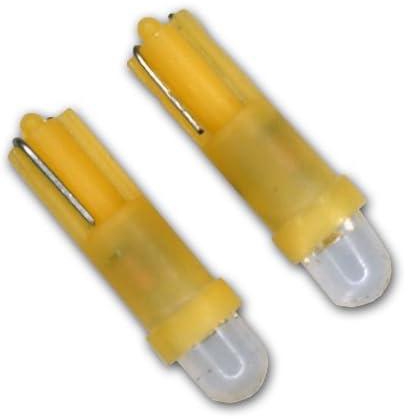 Tuningpros LEDAT-T5-Y1 Ash Tray LED Light Bulbs T5, 1 LED Yellow 2-pc Set