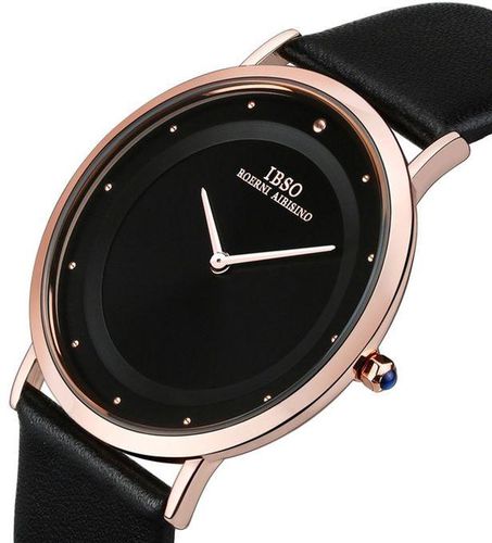 Ibso Leather Watch - For Men - Black