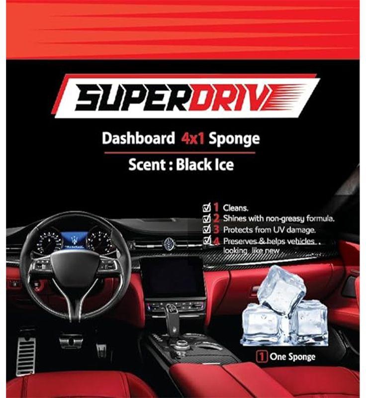 Superdrive Dashboard 4*1 Sponge with Black Ice Scent