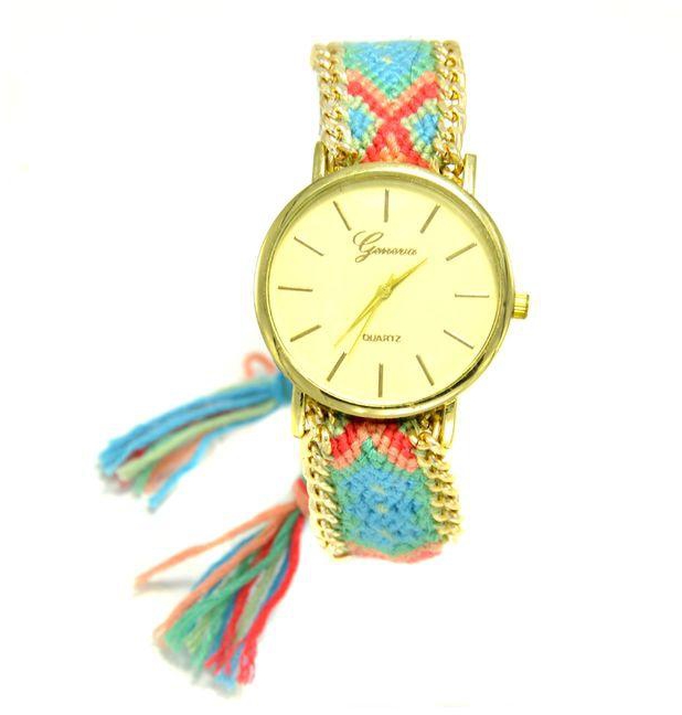 Geneva Women Hand-Woven Watch - Multicolor