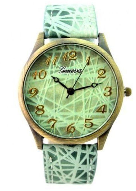 Geneva NWW-GRE Leather Watch - Green